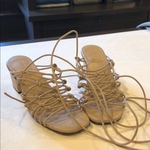 Chloe nude lace up sandal